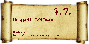 Hunyadi Tímea névjegykártya