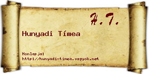 Hunyadi Tímea névjegykártya